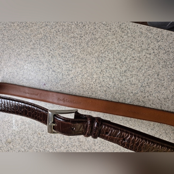 NWT Polo Ralph Lauren Brown Leather Belt, Size 56 - Picture 5 of 8